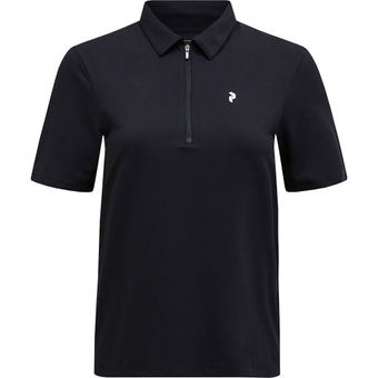 Peak Performance Comfort Zip Poloshirt Black Damen