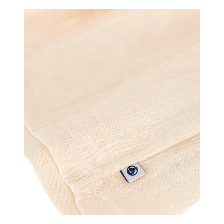 Petit Bateau Robe Gaze de Coton et Molleton | Ecru