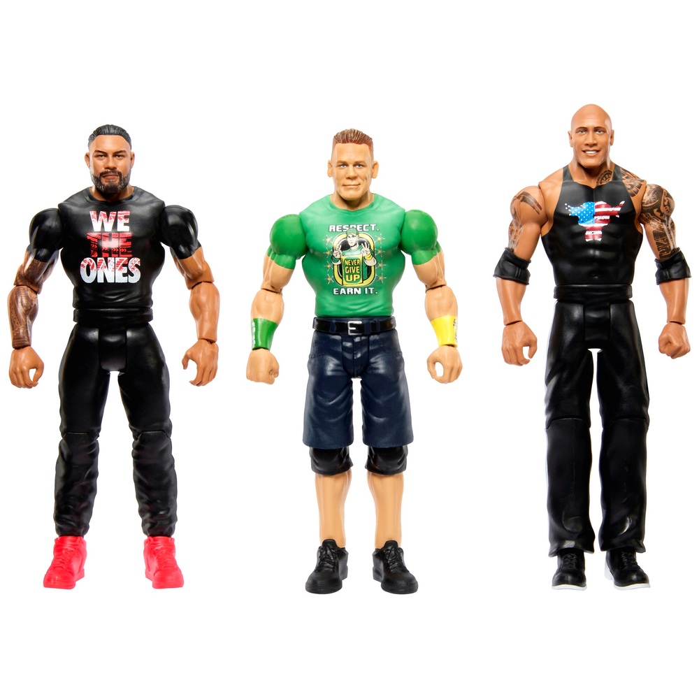 WWE Main Event Superstars Basic 3er-Pack – Roman Reigns, John Cena & The Rock