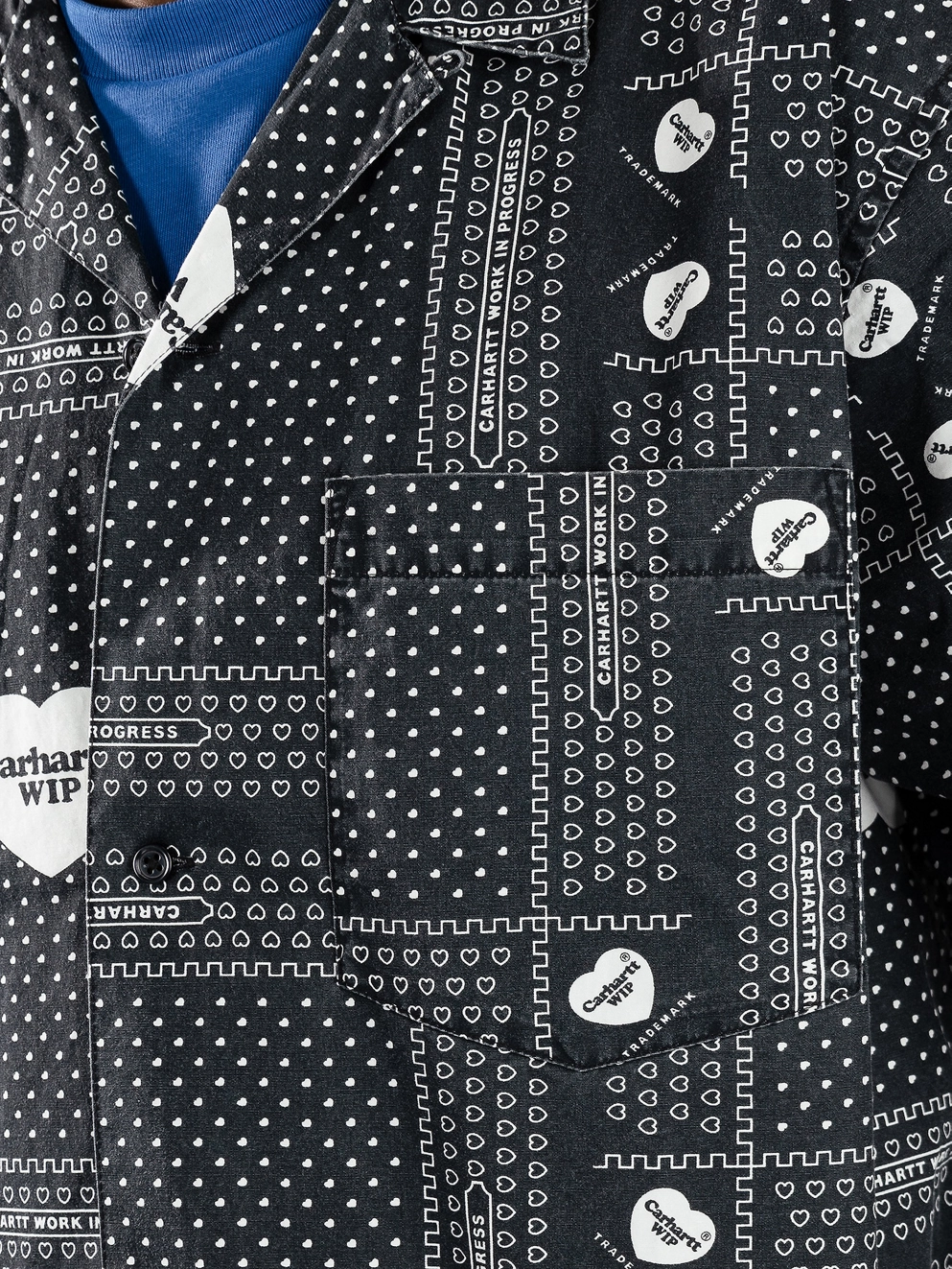 Carhartt WIP Heart Bandana Shirt heart bandana print/bl