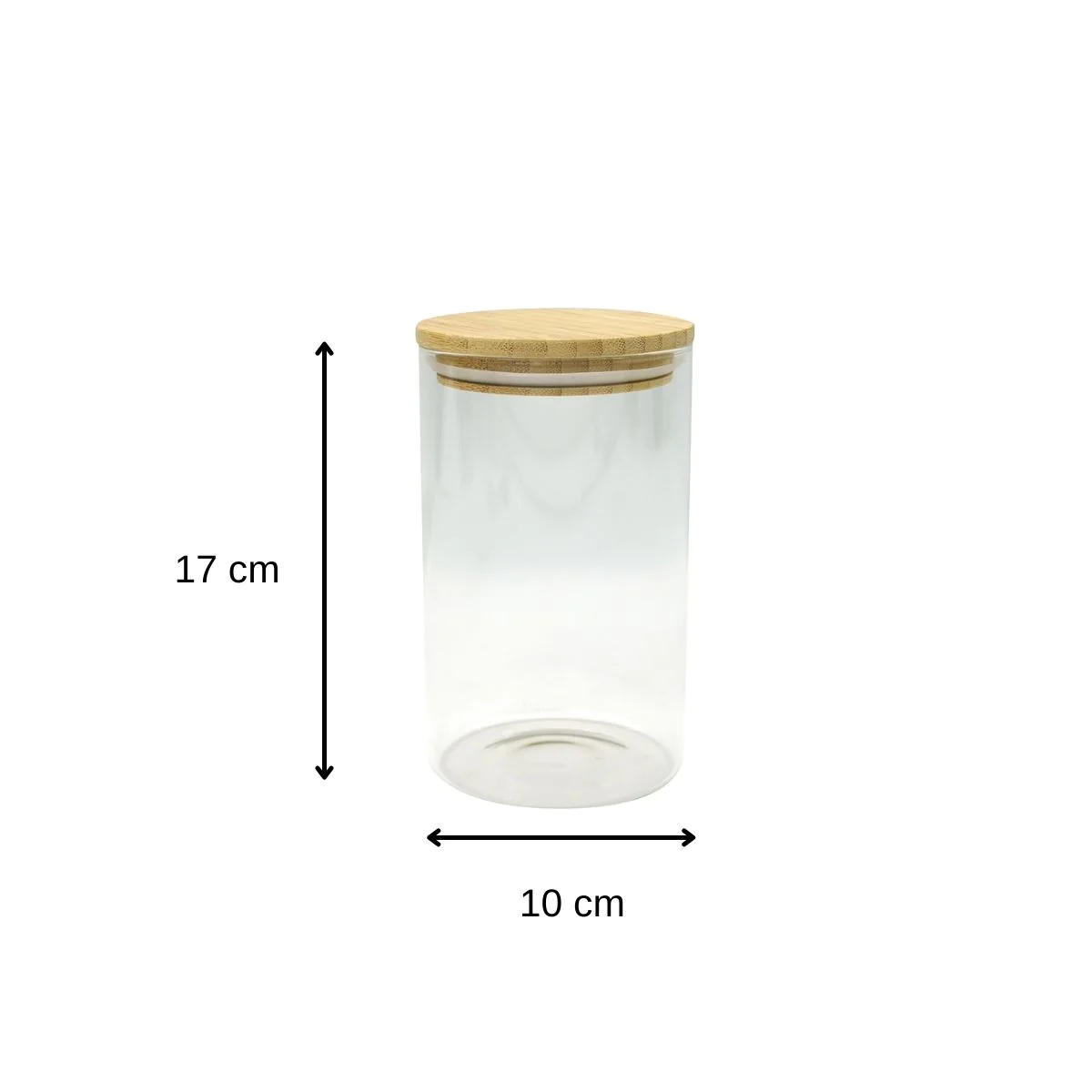Boîte de conservation en verre 1,15L avec couvercle en Bambou Eco Frie