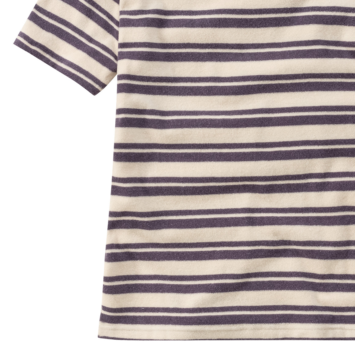 Jonas Nielsen Jungen Frottee-Shirt mit Streifen dunkellila / cremeweiss