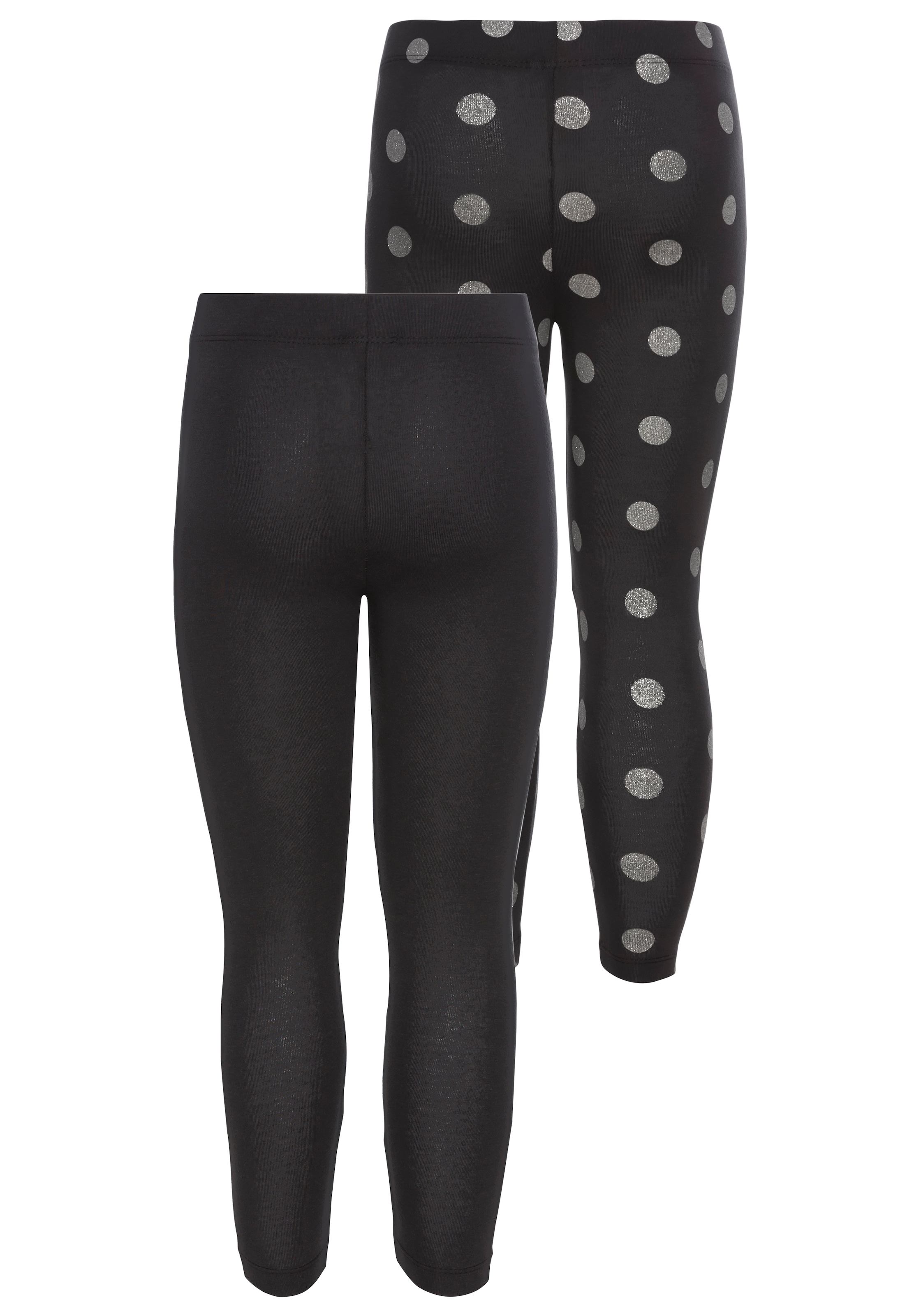 KIDSWORLD Leggings »2er Pack Leggings, mit Sternen-Print«  mit Glitzerdruck