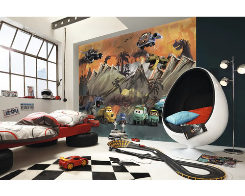 Fotobehang vliesbehang IADX6-110 Into Wonderland Cars Carosaurus 6 stuks 300x250cm