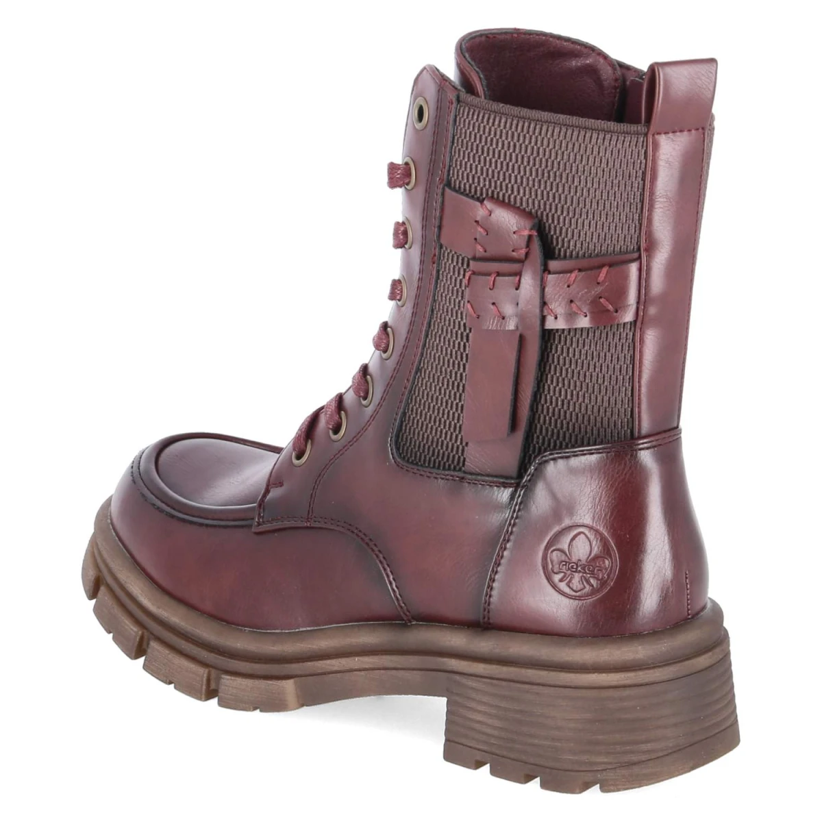 RiekerSchnürstiefeletten - vino