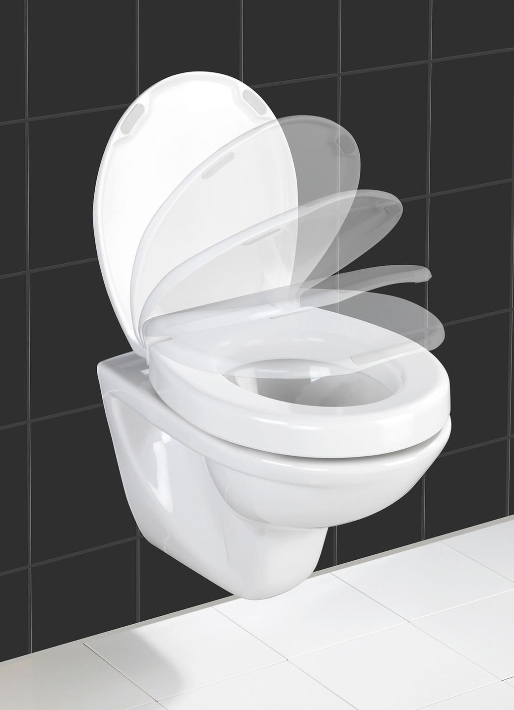 WC-Sitz mit Sitzflächenerhöhung
