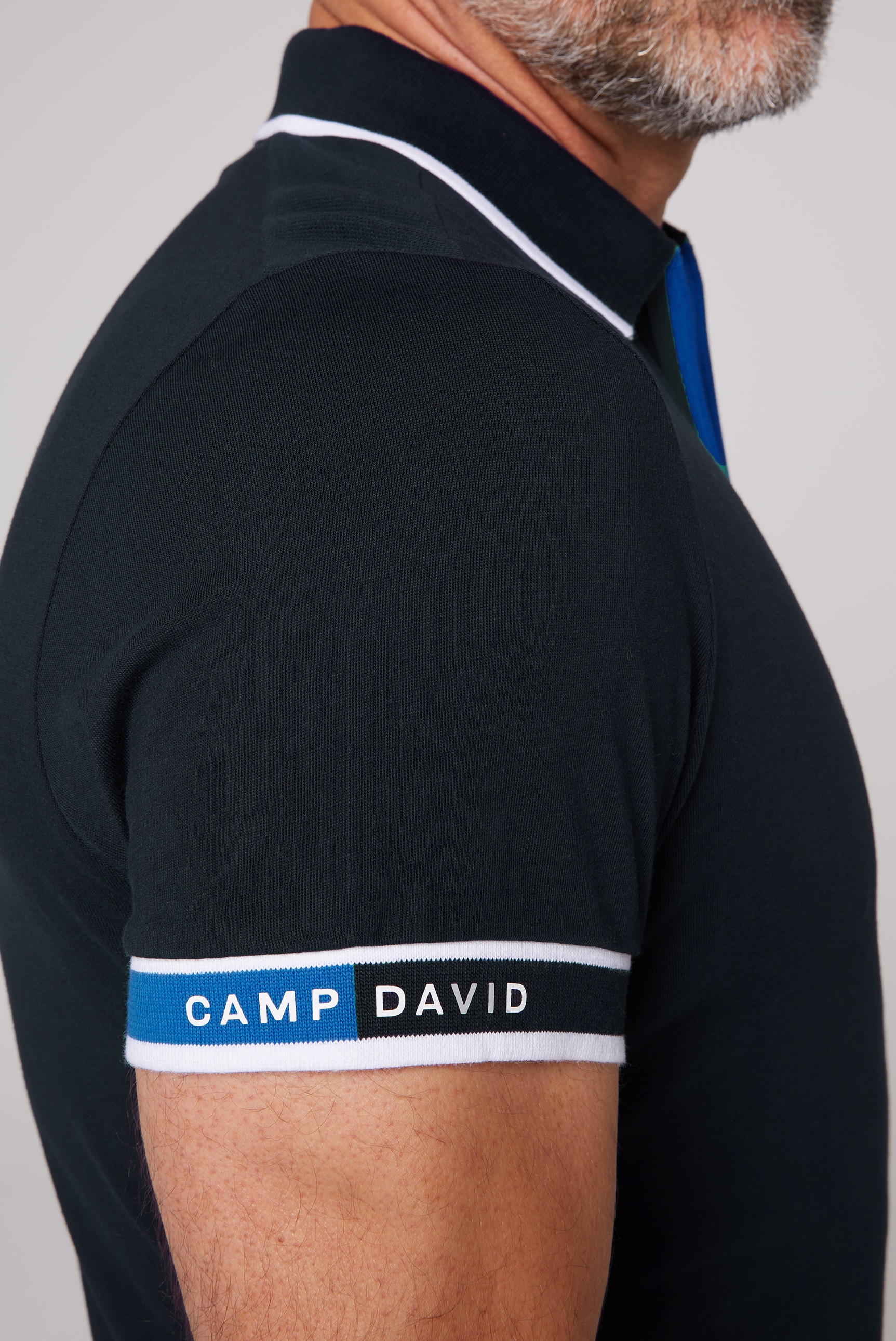 CAMP DAVID Poloshirt , mit kontrastreichen Details