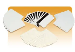 Zebra Premier - Polyvinyl chlorid med mylar-bagside (PVC) - klæbemiddel - 10 mil - 100 stk. kort (pakke med 5) - for Zebra P310F, P310i, P320i, P330i, P330m, P420i, P430i