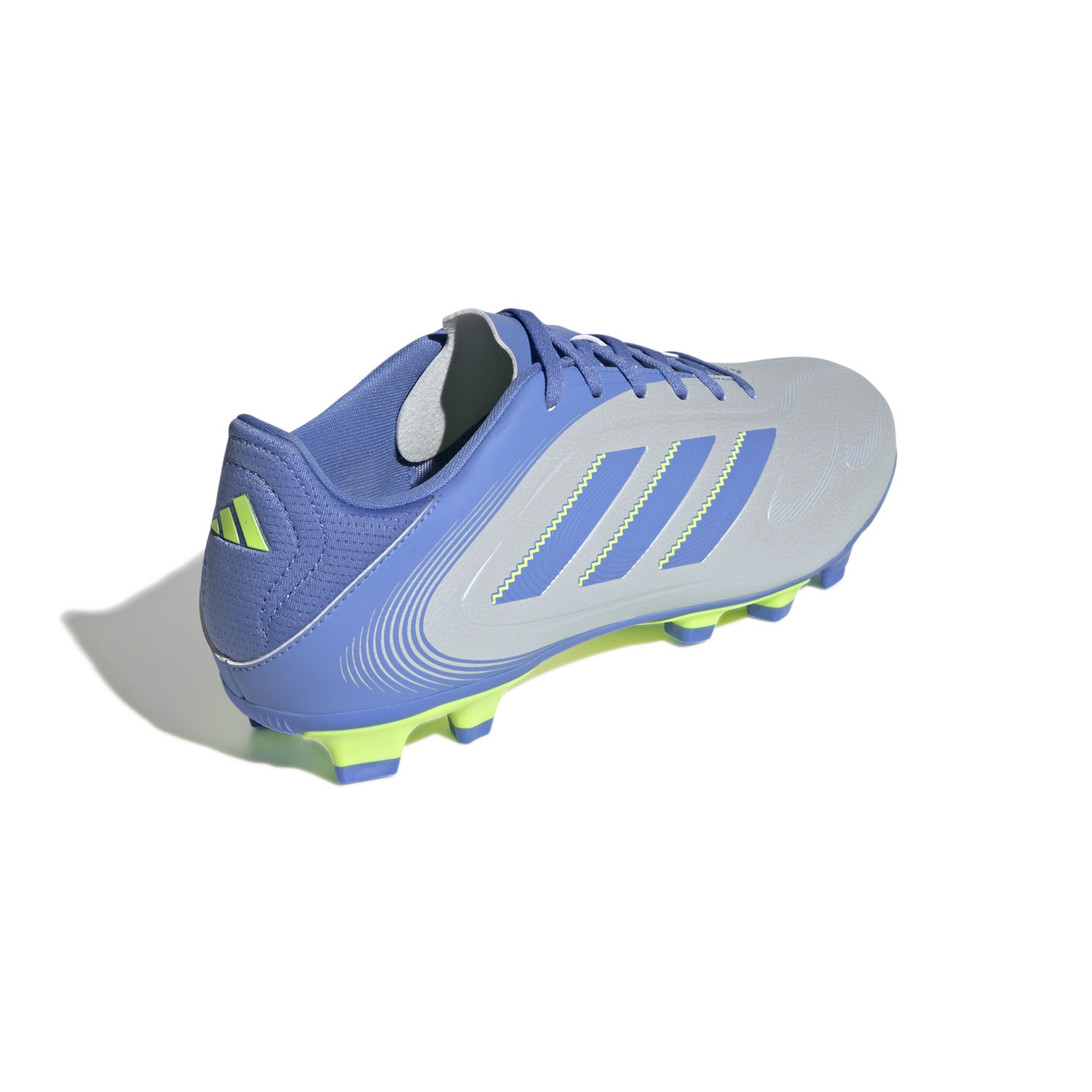Adidas Copa Pure III Club Gras / Kunstgras Voetbalschoenen (MG) Blauw Grijs Neongeel