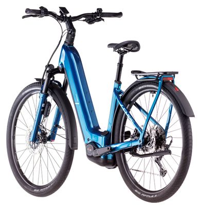 VTC Électrique Cube Kathmandu Hybrid EX 800 Easy Entry Shimano Cues 11V 800 Wh 700 mm Bleu Electric 2025