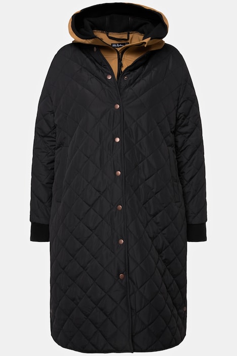 2-in-1-Steppjacke, extra Softshelleinsatz, Strickkragen
