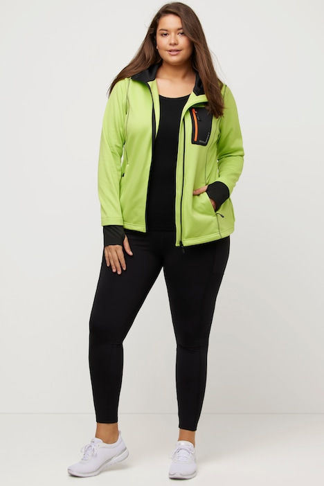HYPRAR Sweatjacke, Reflektordruck, Kapuze, Daumenloch
