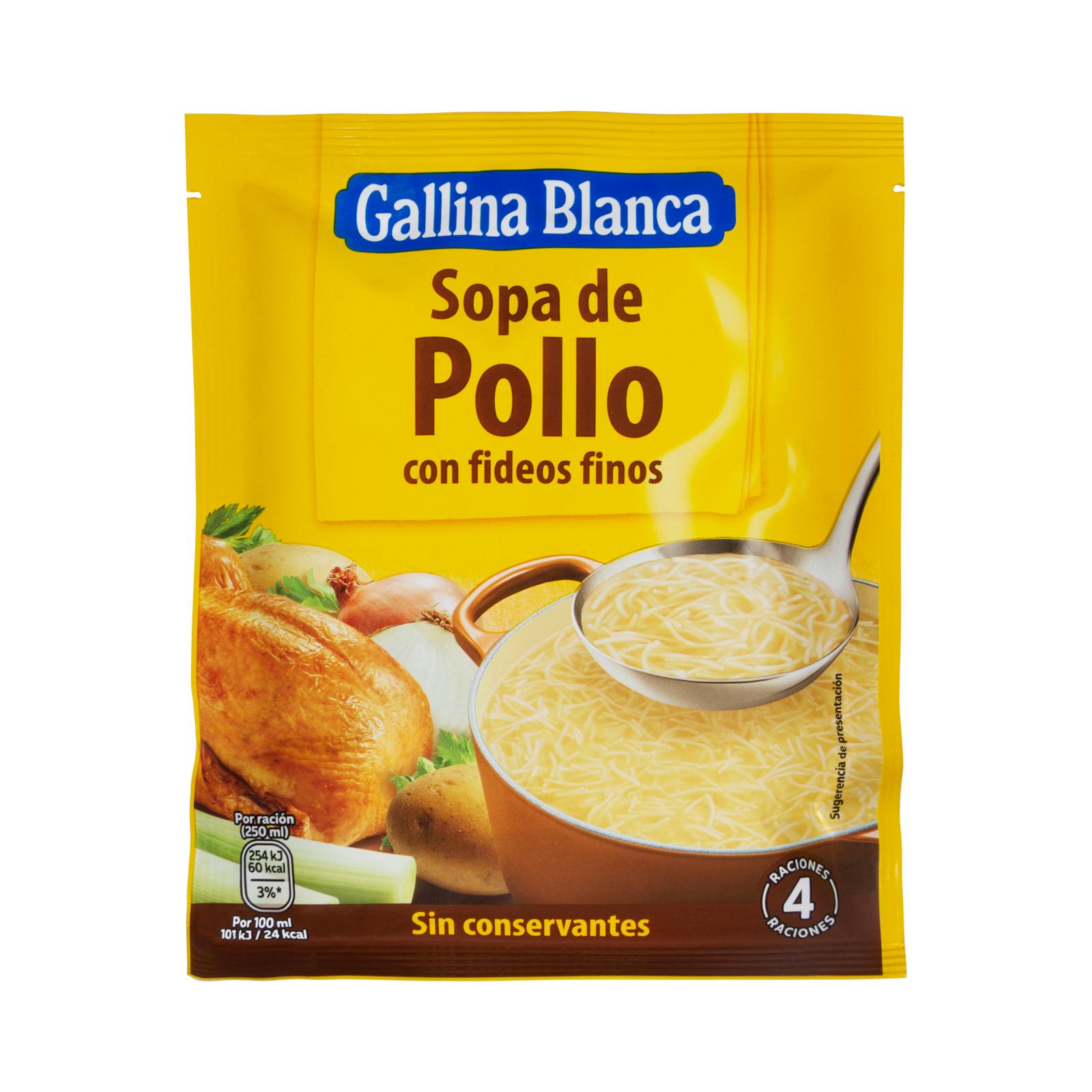 Soupe de poulet Gallina Blanca aux nouilles fines