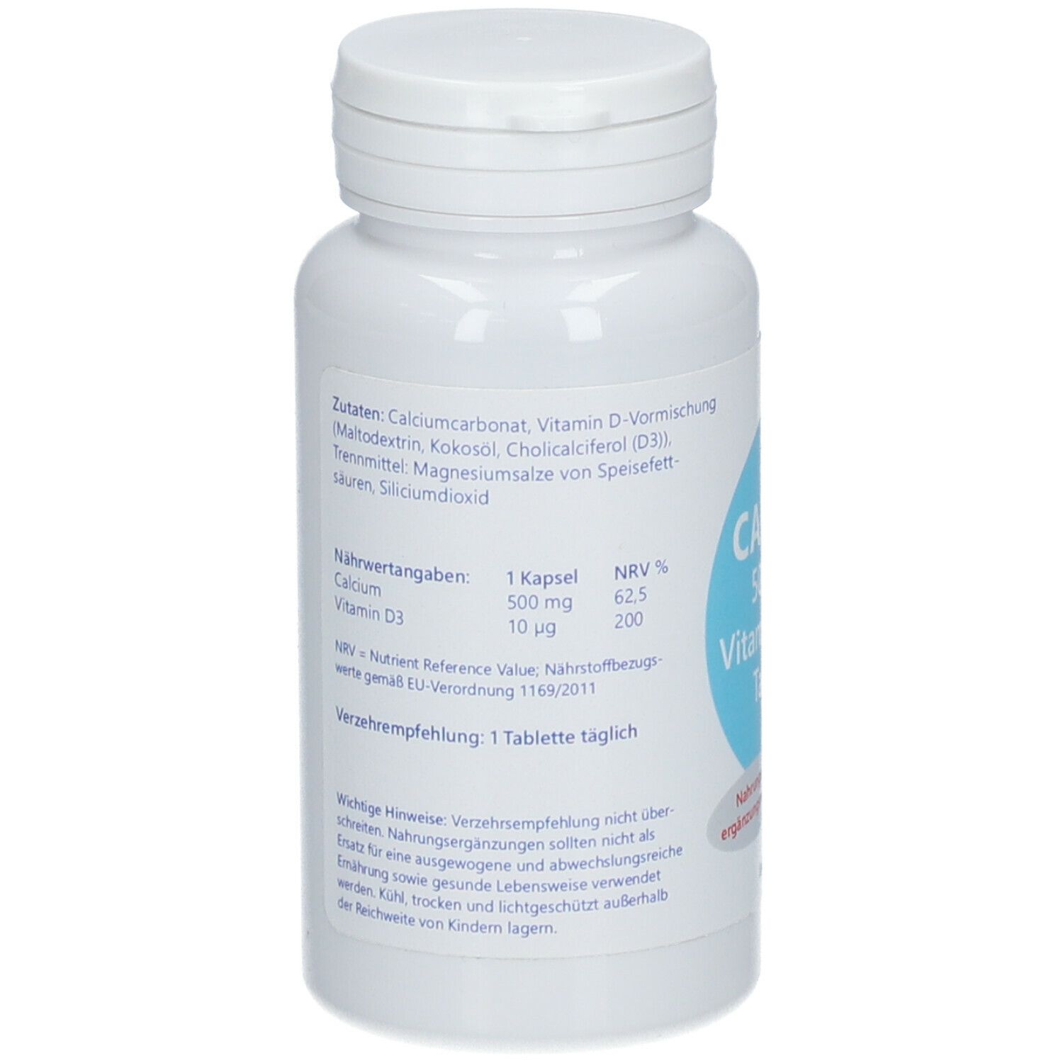 Calcium 500 mg + Vitamin D 10 µg Tabletten MediFit
