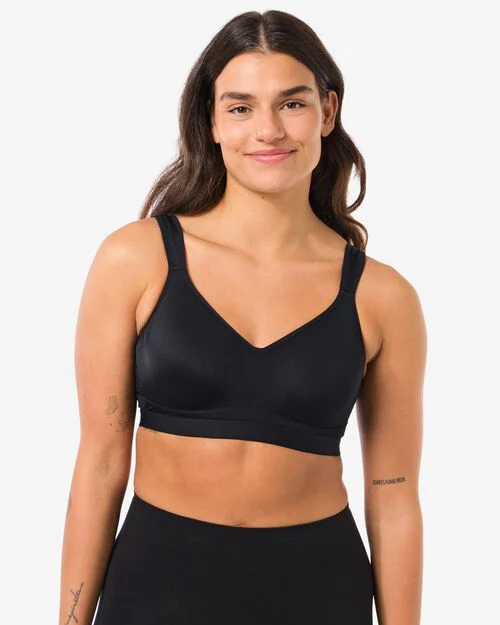 soutien-gorge de sport préformé avec armatures B-F - support intense noir