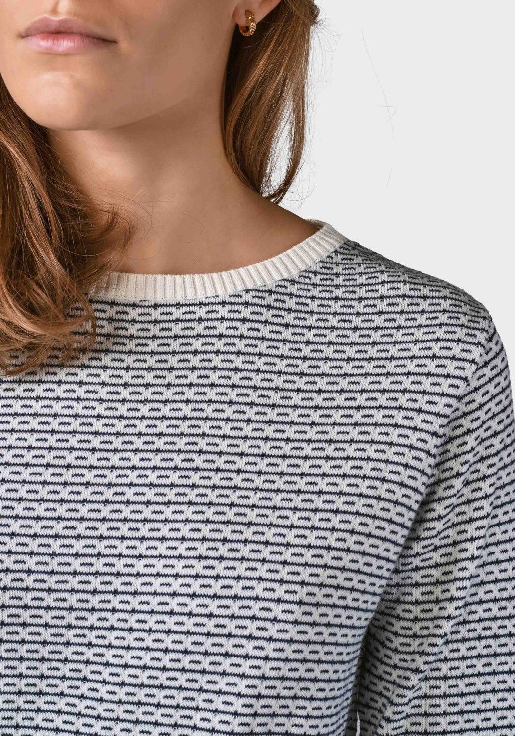 Klitmøller Collective Strickpullover Silje Cream/Navy