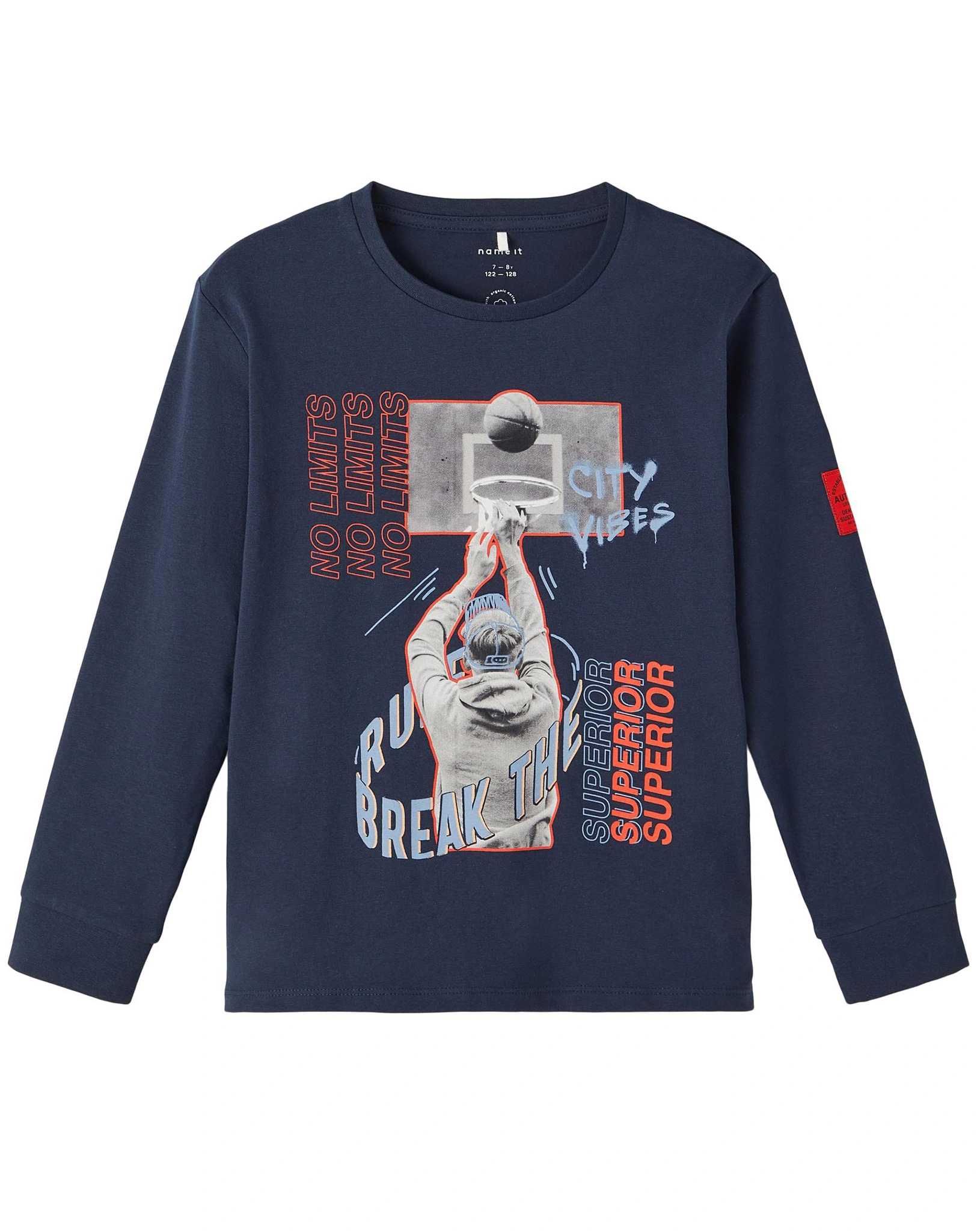 Langarmshirt NKMTENO SPORTY in dark sapphire