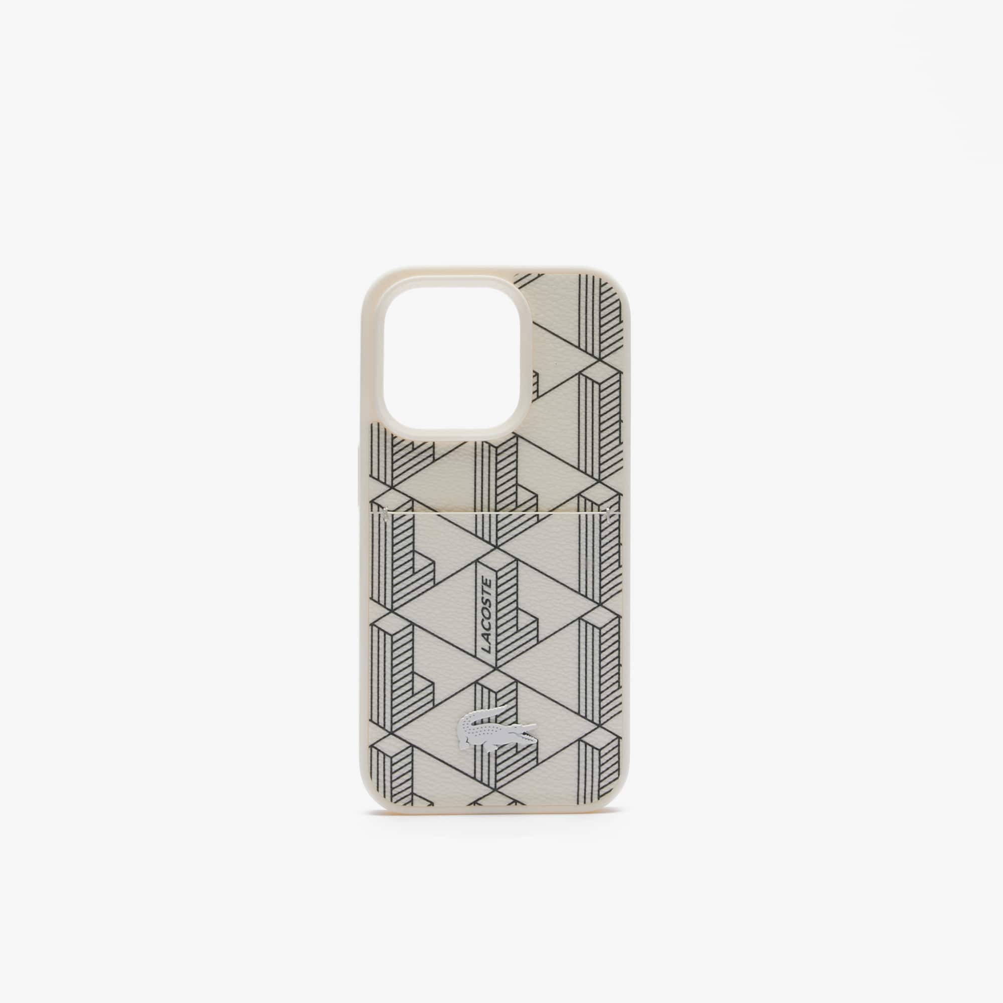 Coque iPhone 15 Pro The Blend imprimé crocodile Coques iPhone - Blanc - Lacoste - Unisex