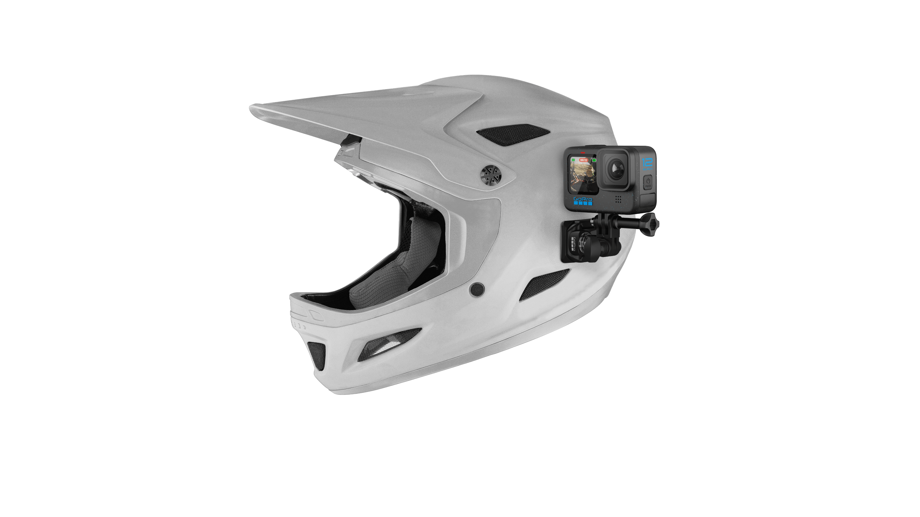 Front- und Seiten-Helmhalterung(Helmhalterung für Motorräder, Skifahrer + mehr)