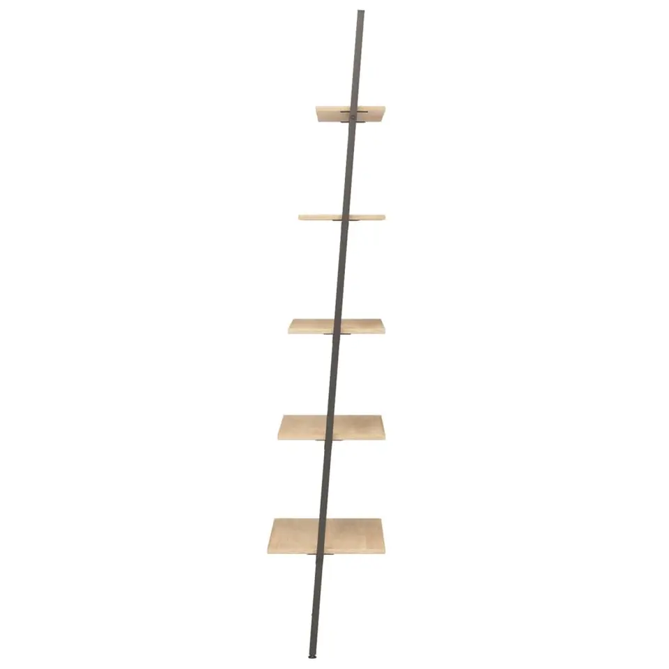 vidaXL - Ladderrek - Bruin - Bewerkt hout