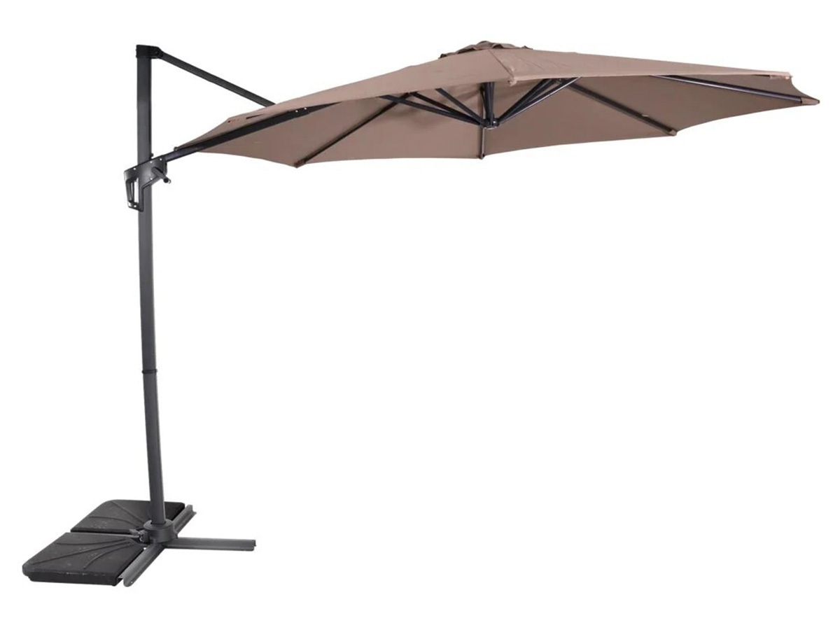 Lesli Living Libra 300 cm zweefparasol – Taupe