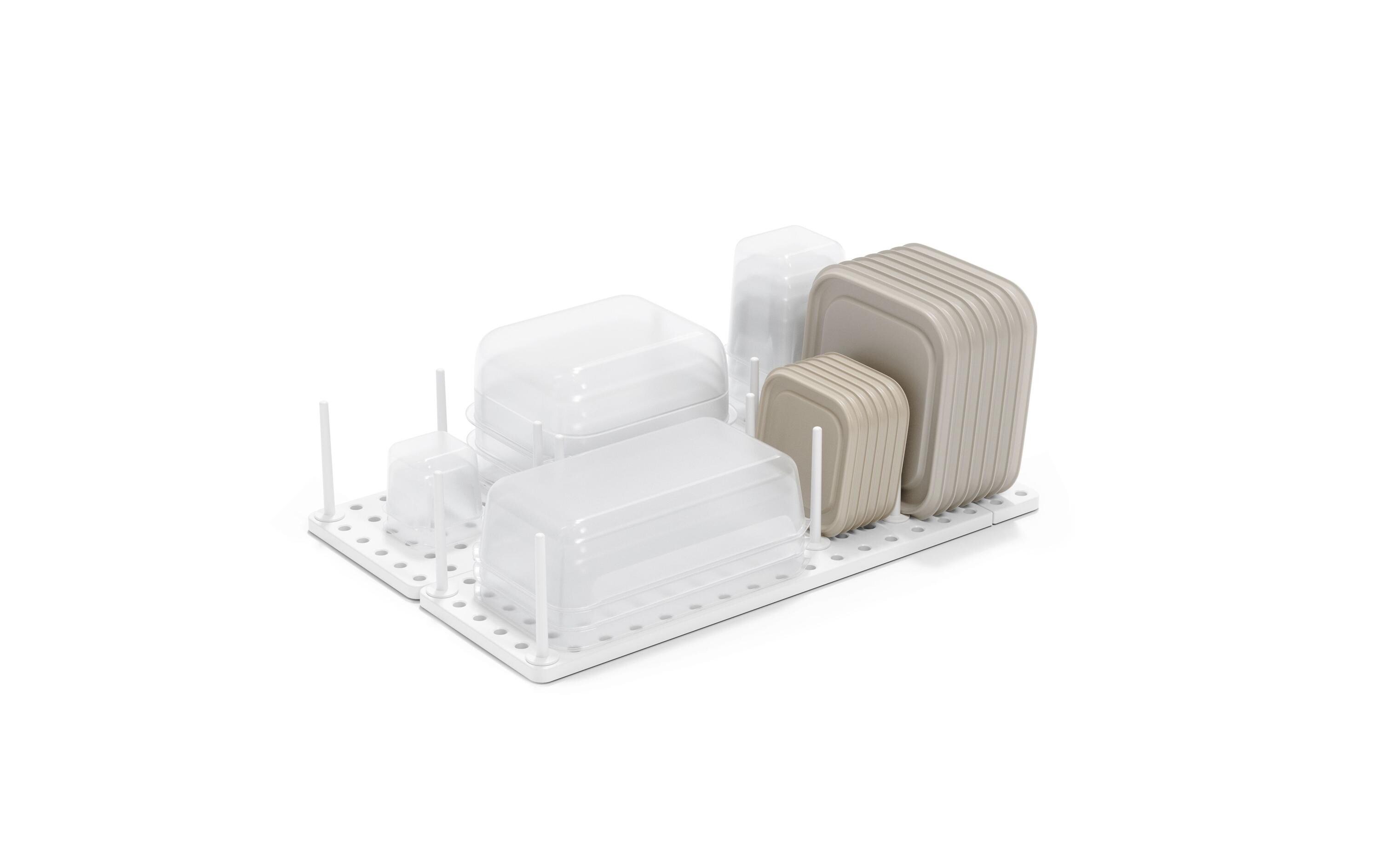 Abtropfgestell Peggy 2er Set, WeissSchubladenorganizer oder Abtropfgitter