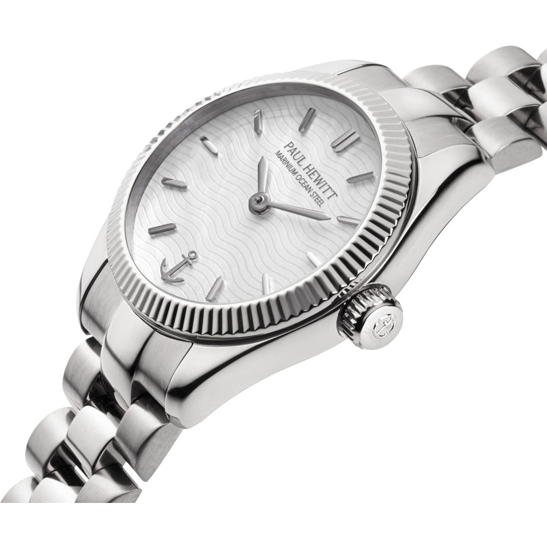Paul Hewitt Petit Soleil Round Marinium Ocean Steel Gold Ø 25 Silbrig / Weiss