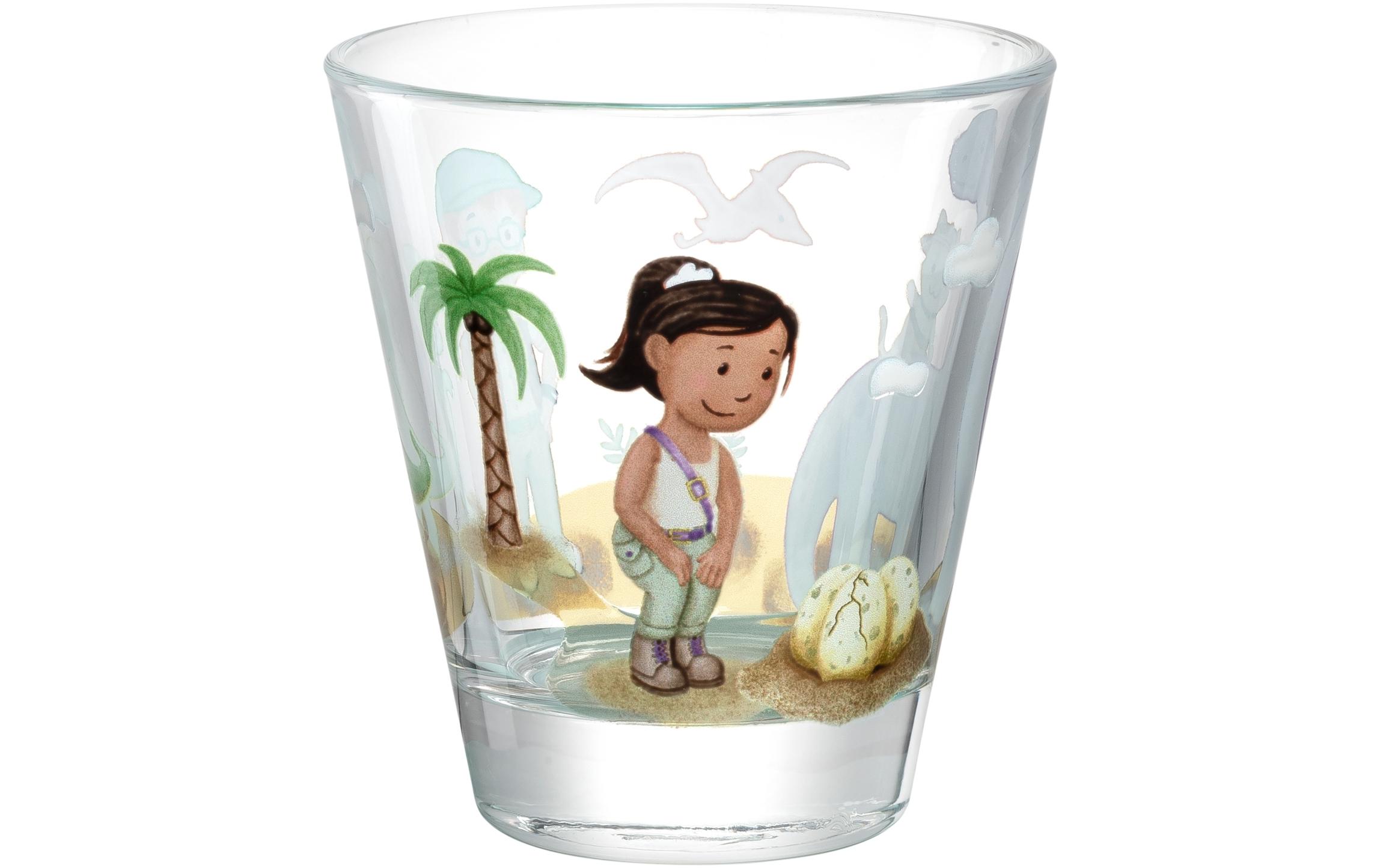 Kindertrinkglas Avventura 215 ml, 6 Stück, DinosaurierTrinkglas für Kinder