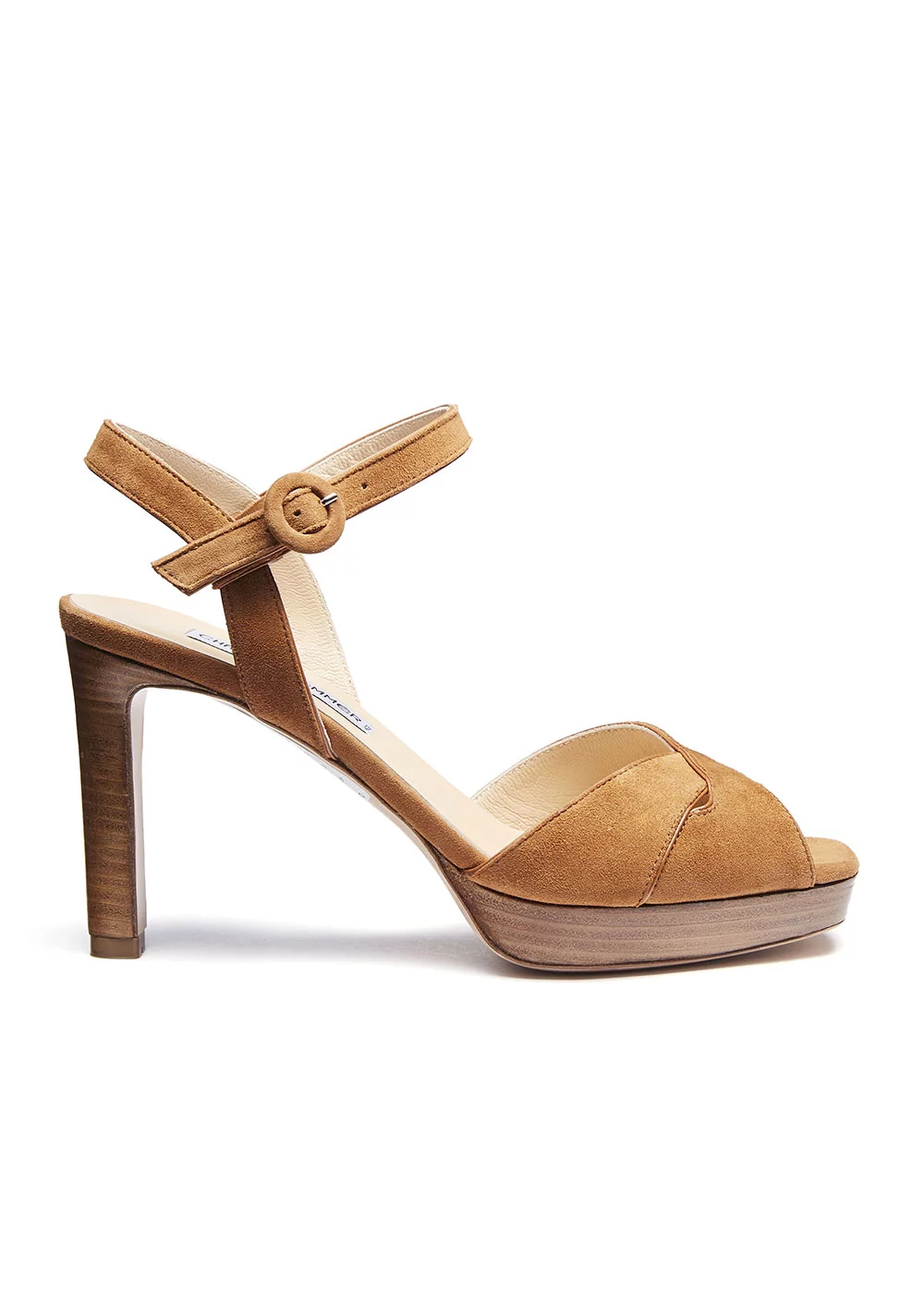 SANDALE NOISIEL VELOURS CAMEL