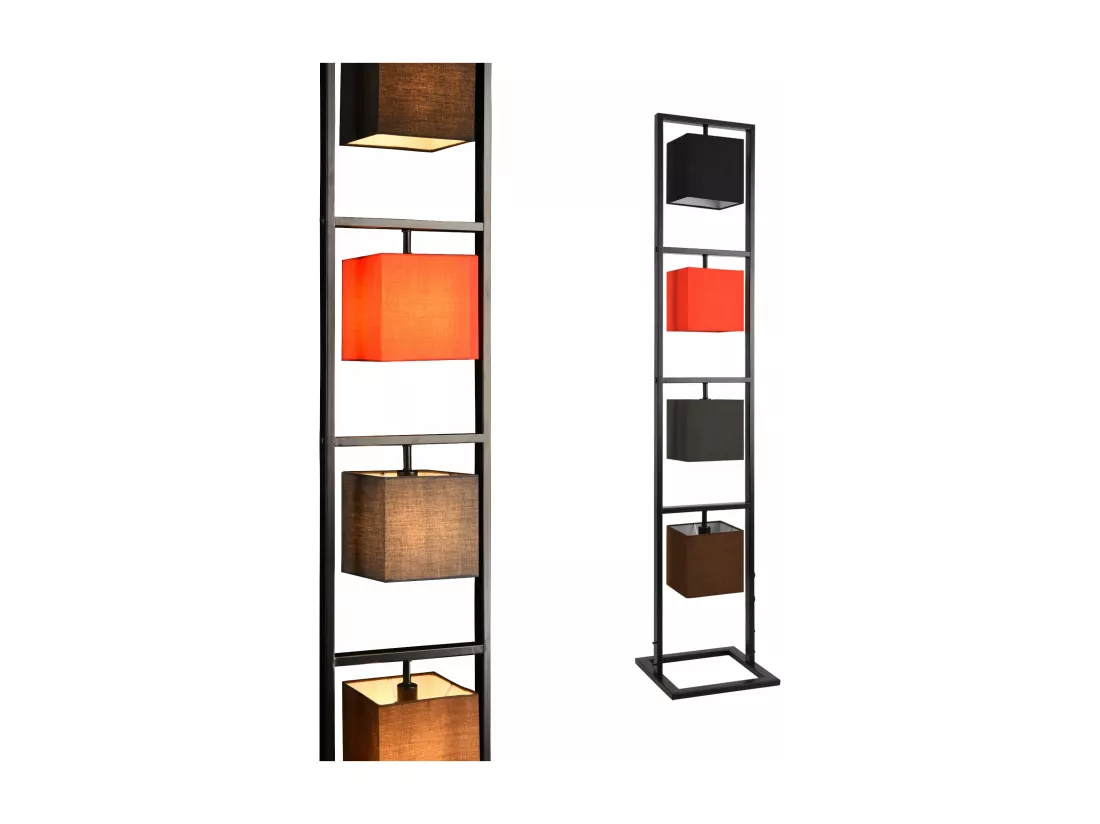 Lampadaire lampe à pied métal multicolore 29.5 x 29.5 x 146.5 cm 03_0002436