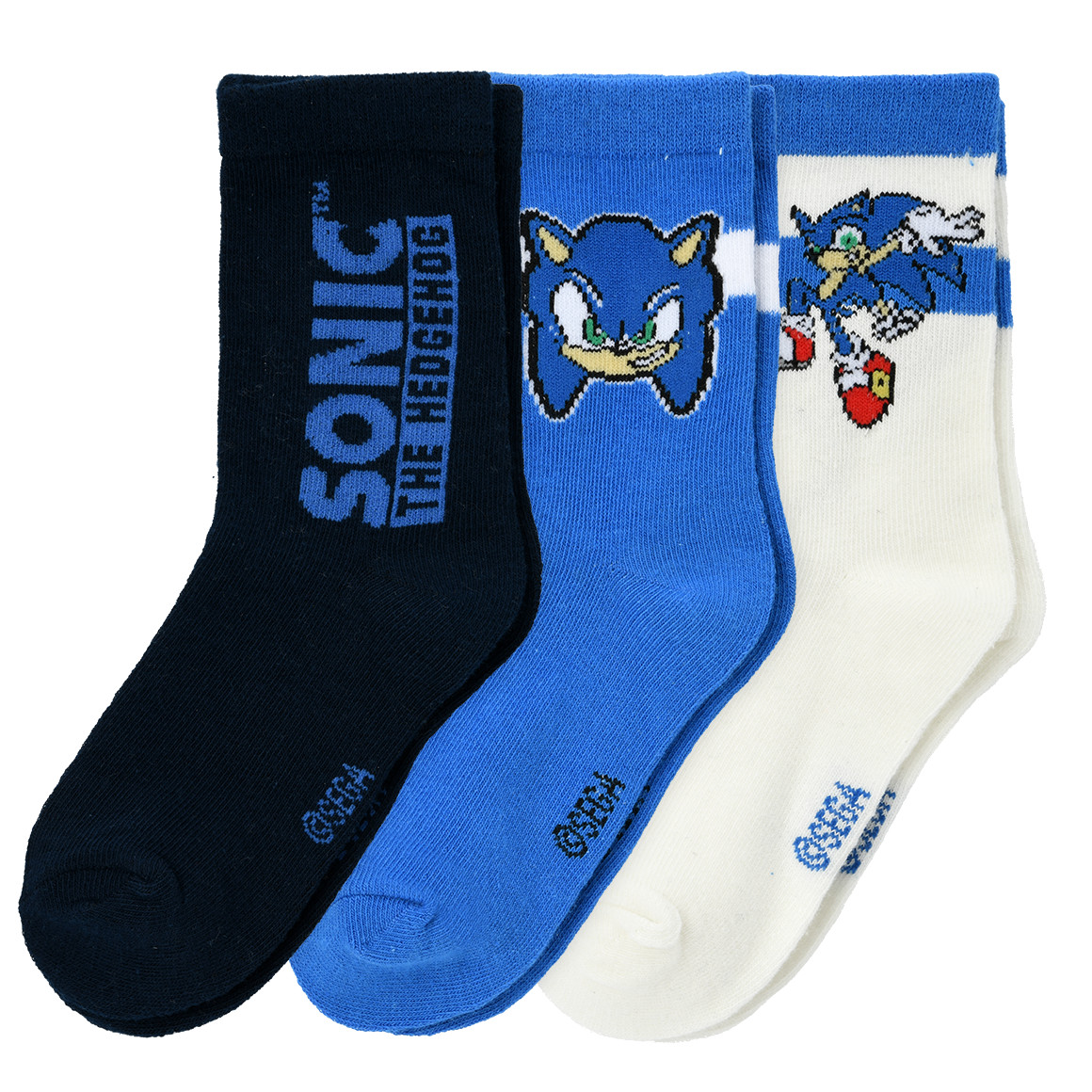 Topolino 3 Paar Sonic Socken im Set blau / weiss / dunkelblau