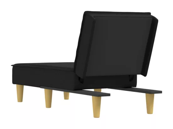 Chaise longue noir tissu