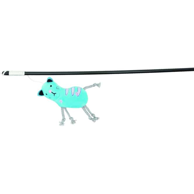 Jollypaw - Katzenspielzeug - Spielangel mit Plüschkatze - 47 cm
