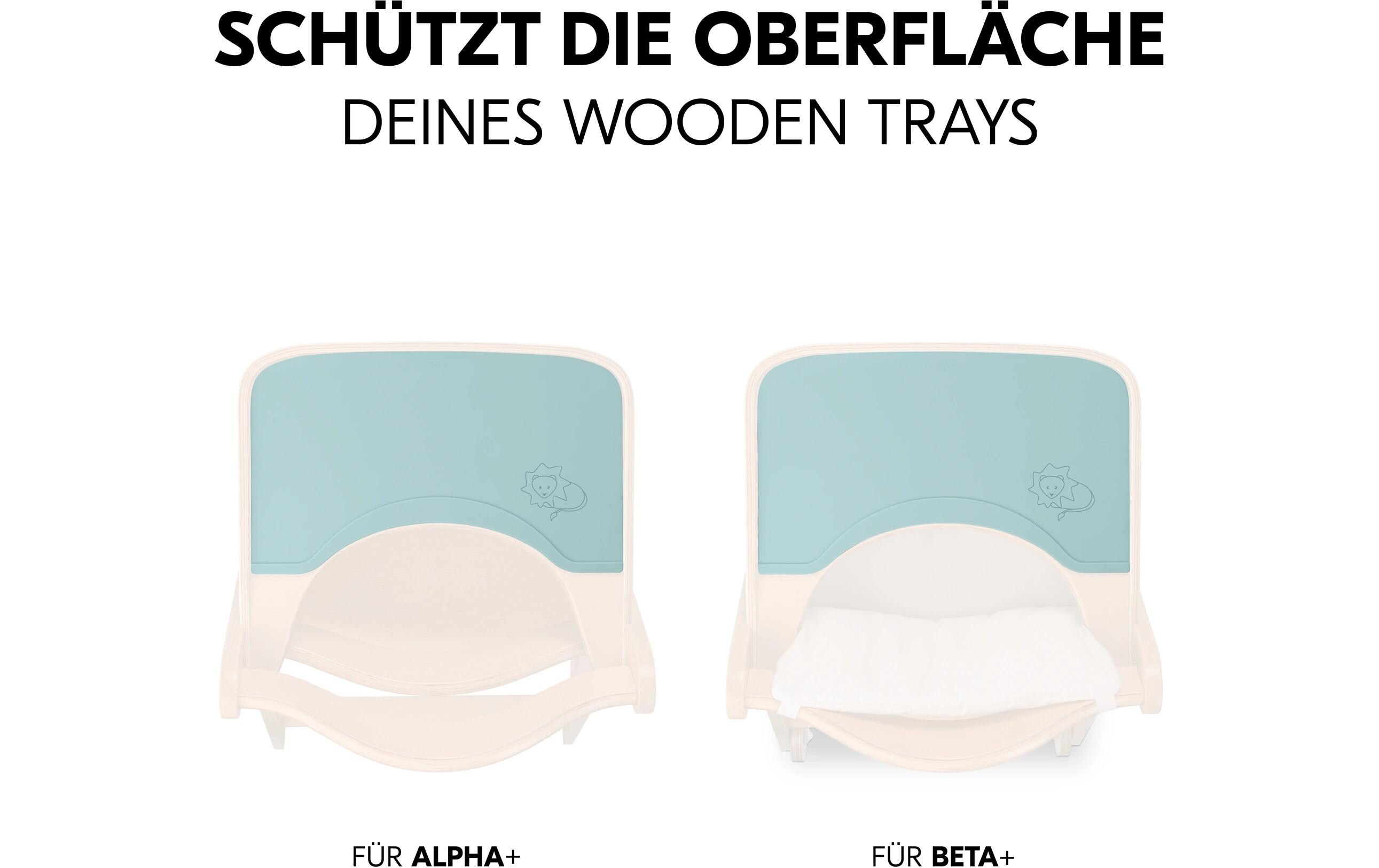 Essbrett-Matte Alpha Wooden Lion MintPlatzdeckchen für Hauck Hochstuhl-Holzessbrett