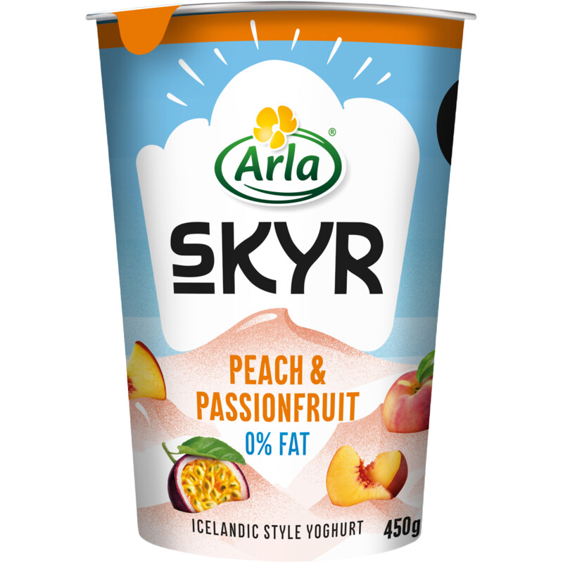 Arla Skyr peach & passionfruit 0% vet