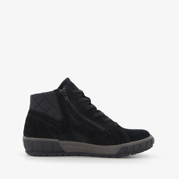 Hush Puppies hoge leren dames sneakers zwart