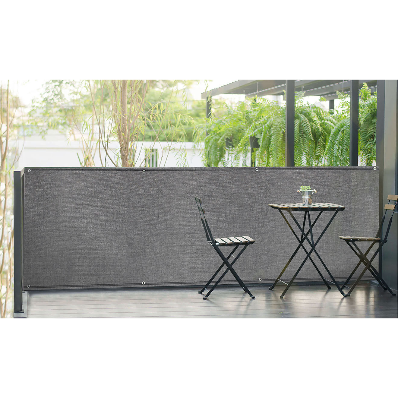 Pratik Garden Brise-vue 300 gr/m² gris anthracite - 1x10 m