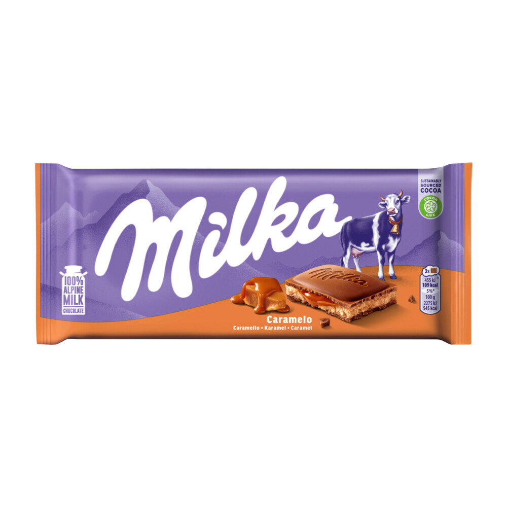 3x Milka Chocoladereep Caramel100 gr