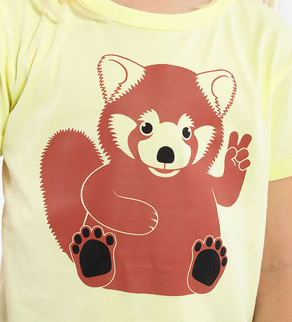 ANIMAL T-Shirt - AnimalHide - Pastel Yellow Peace Roter Panda