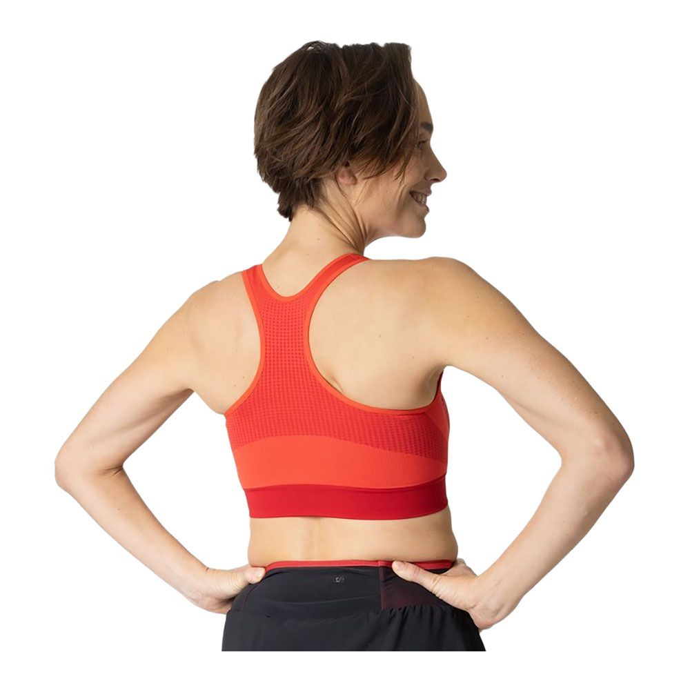 Odlo SEAMLESS HIGH - Brassière Femme american beauty - cayenne