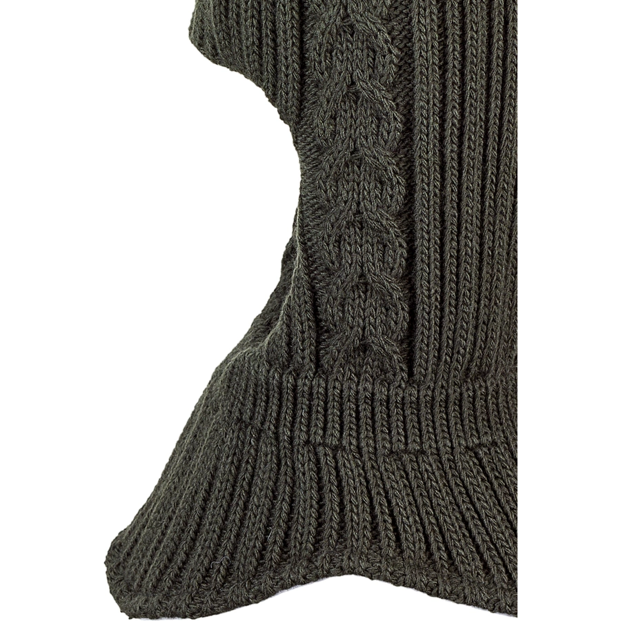 Sterntaler Schal-Strickmütze Zopf dunkelgrün