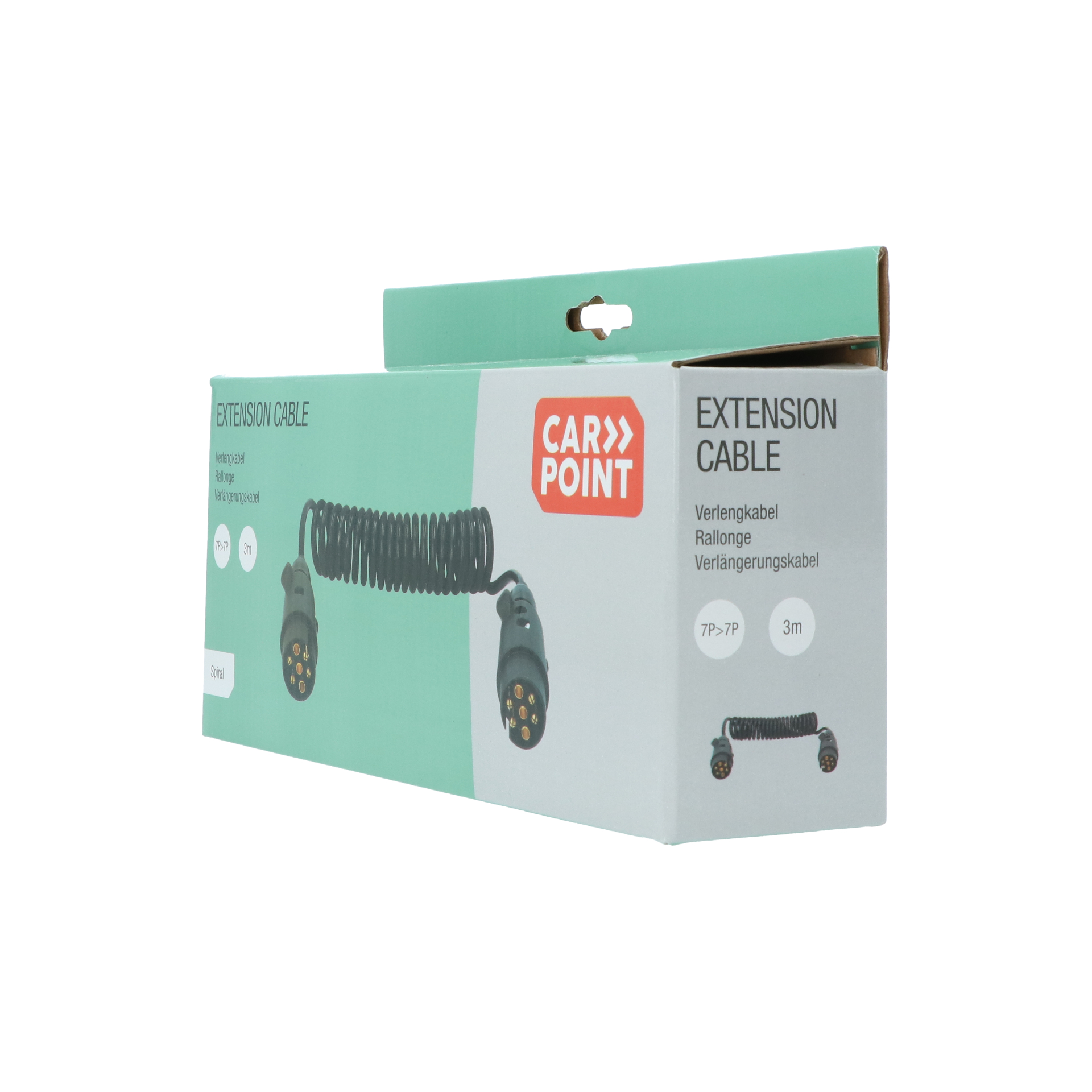 Carpoint 7-polige spiraal verlengkabel - 3 meter