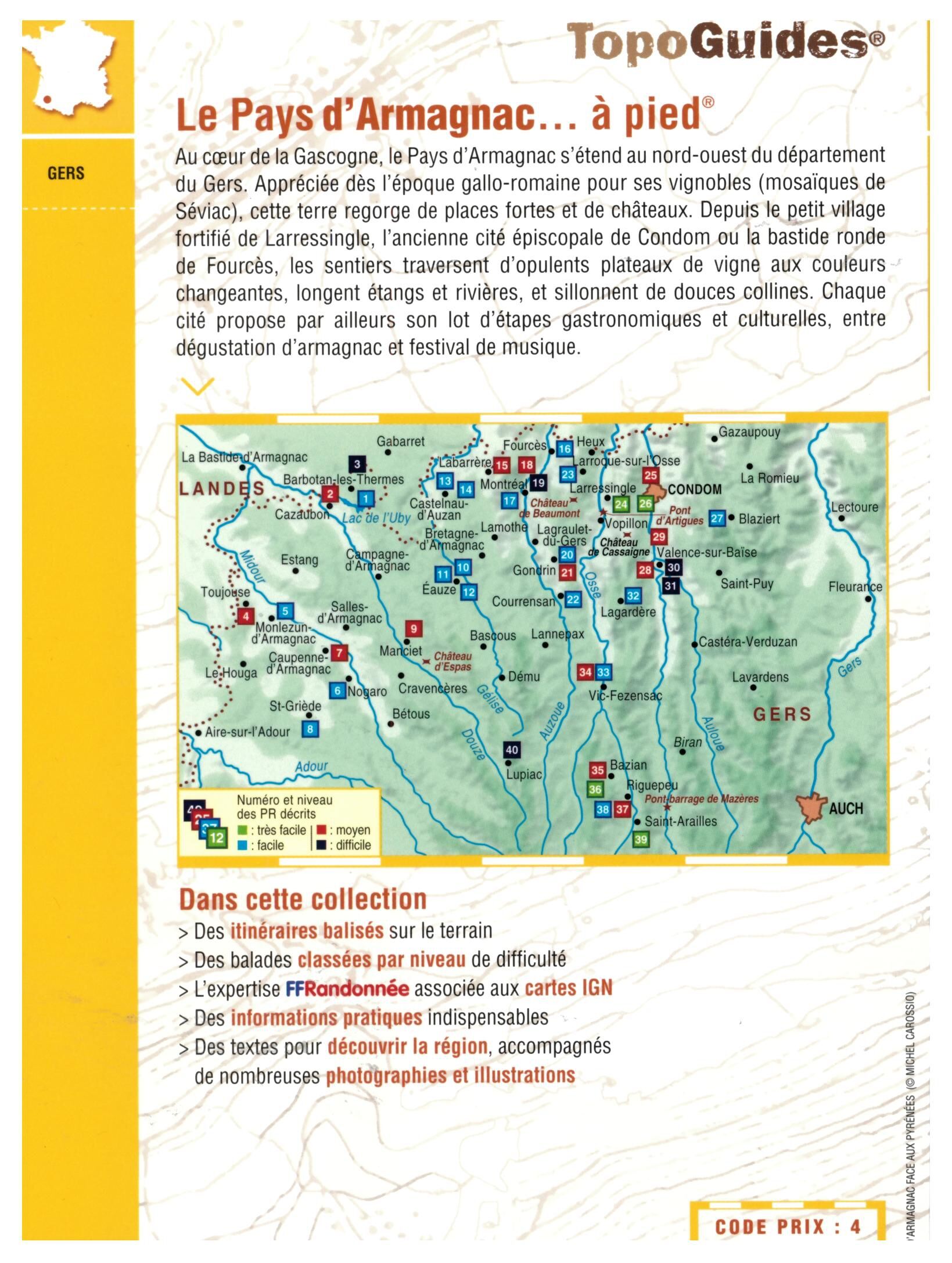 FFRP - P322 LE PAYS D ARMAGNAC A PIED FFRP