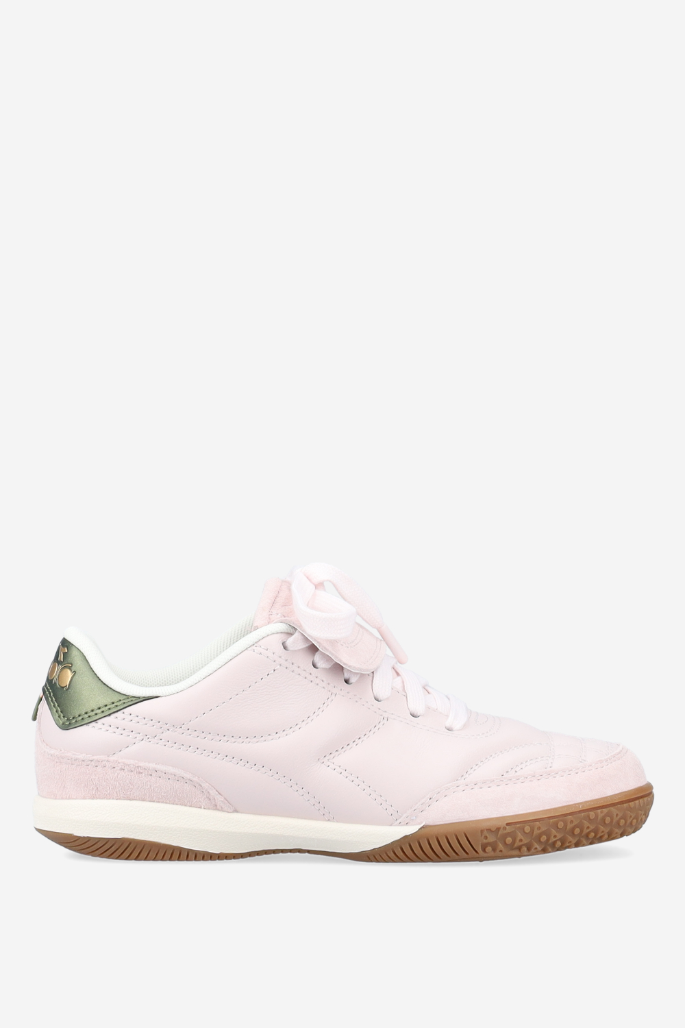 Gold indoor metal leather sneakers
