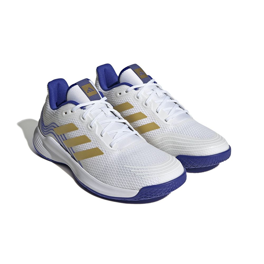 Adidas Performance NOVAFLIGHT PRIMEGREEN - Chaussures volleyball Homme white/gold/lucid blue
