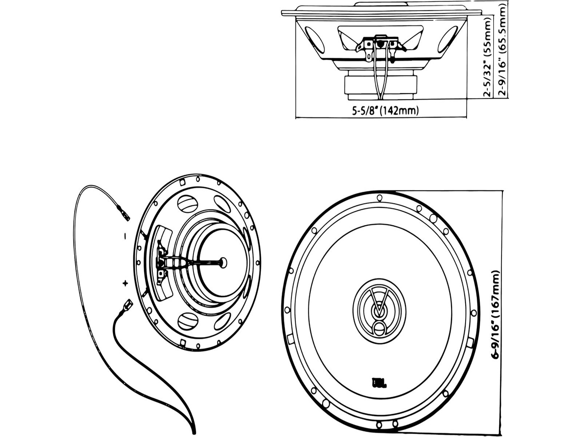 JBL Stage1 61F speakers - 16 cm