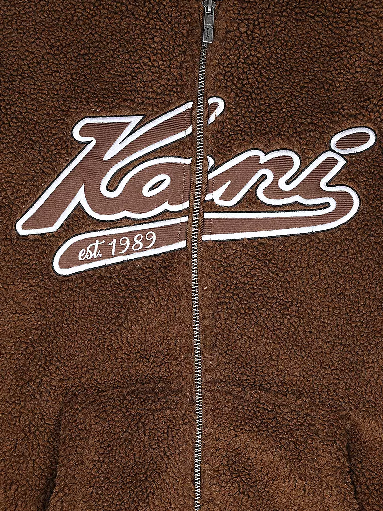 KARL KANI Jacke in Felloptik  braun