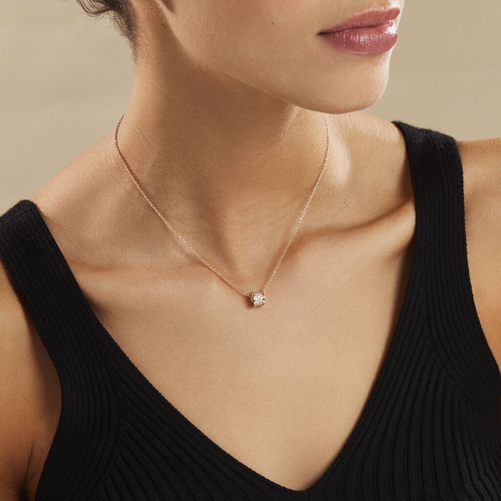 Collier Gia Plaqué Or Jaune Oxyde De Zirconium