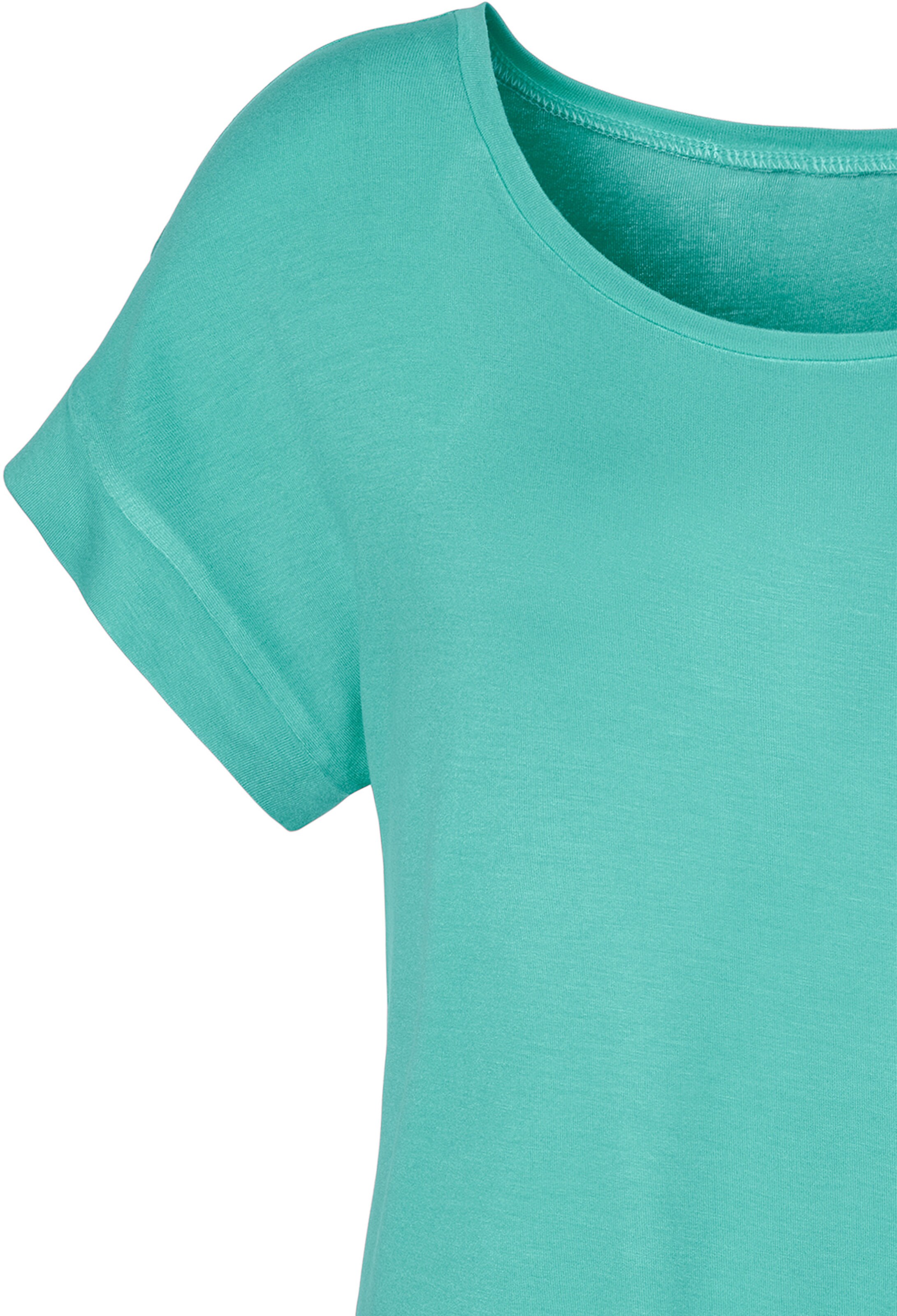 Vivance Kurzarmshirt in mint, creme