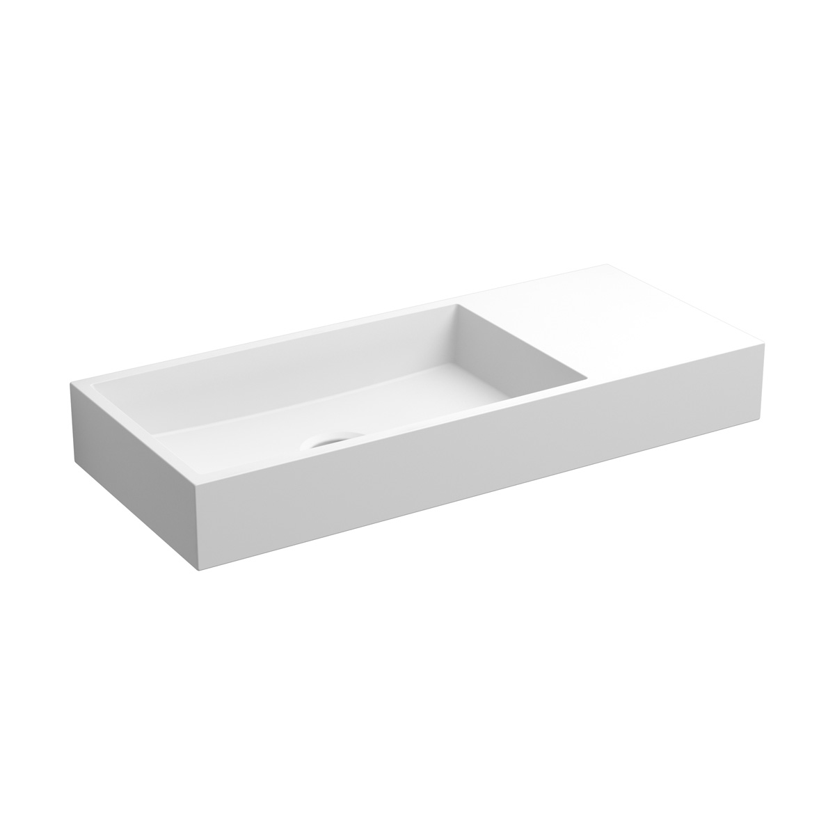 Clou Mini Wash Me fontein solid surface rechts 45cm wit mat
